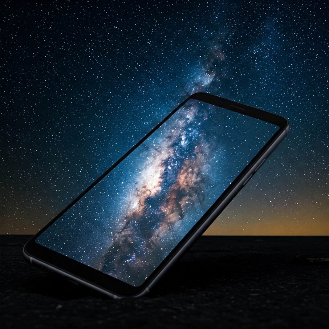 Milky Way on Phone Screen