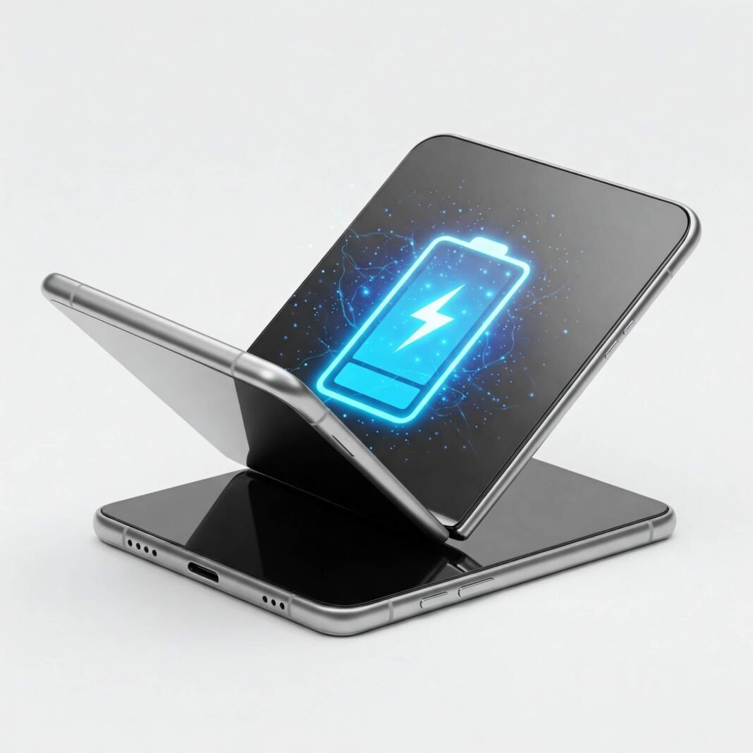 Foldable phone with large display.