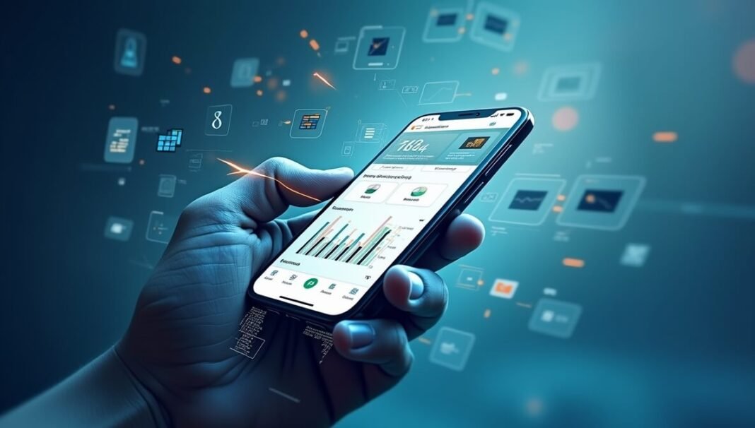 Smartphone multitasking, multiple apps, productivity