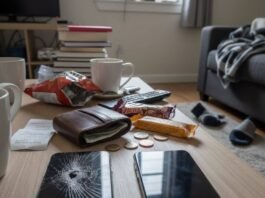 Top Budget Smartphones Under $300 You Can Buy Now: Incredible Value! Cracked and new phones on a messy coffee table.