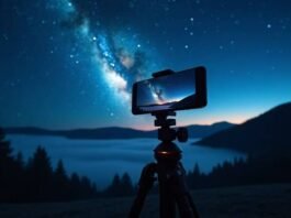 Best Camera Phones for Stargazing – No DSLR Needed smartphone capturing the Milky Way