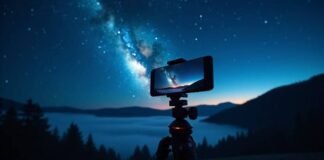 Best Camera Phones for Stargazing – No DSLR Needed smartphone capturing the Milky Way